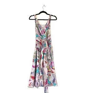 Stills Atelier Silk Cotton Silver Hawaiian Dress EUR 38